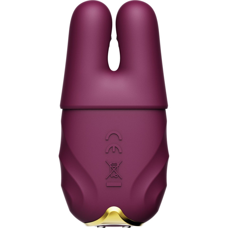 Смарт-вібратор для грудей Zalo - Nave Velvet Фіолетовий, пульт ДК, робота через додаток