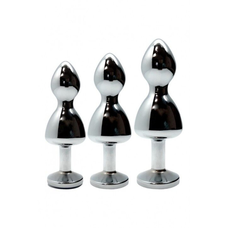 Анальна пробка Wooomy Lollypop Double Ball Metal Plug S