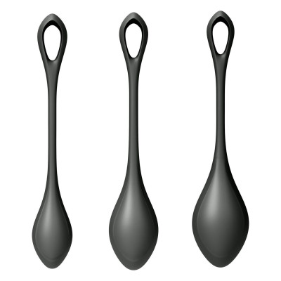 Набір йоні намистин Satisfyer Yoni Power 2 Black, діаметр 2-2,5-3см, вага 22-44-73гр (м'ята упаковка)