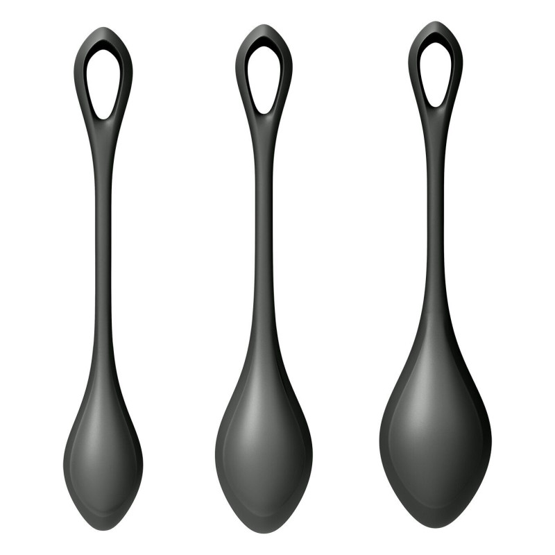 Набір йоні намистин Satisfyer Yoni Power 2 Black, діаметр 2-2,5-3см, вага 22-44-73гр (м'ята упаковка)