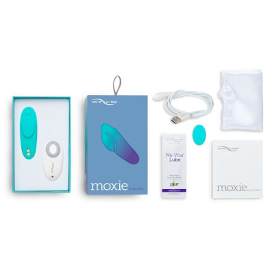 Смарт-вібратор у трусики We-Vibe Moxie Aqua з пультом ДУ