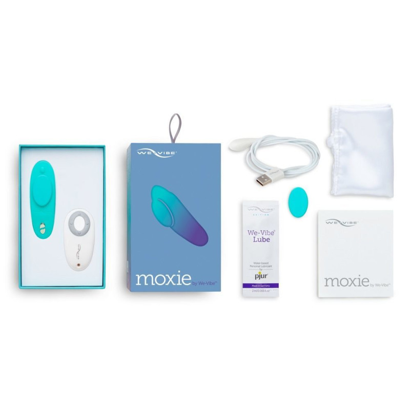 Смарт-вібратор у трусики We-Vibe Moxie Aqua з пультом ДУ