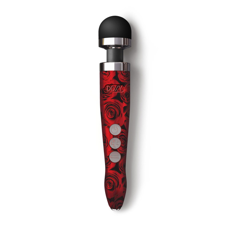 Вібромасажер DOXY Die Cast 3R ROSE PATTERN, дуже потужний, живлення 220В, металевий корпус