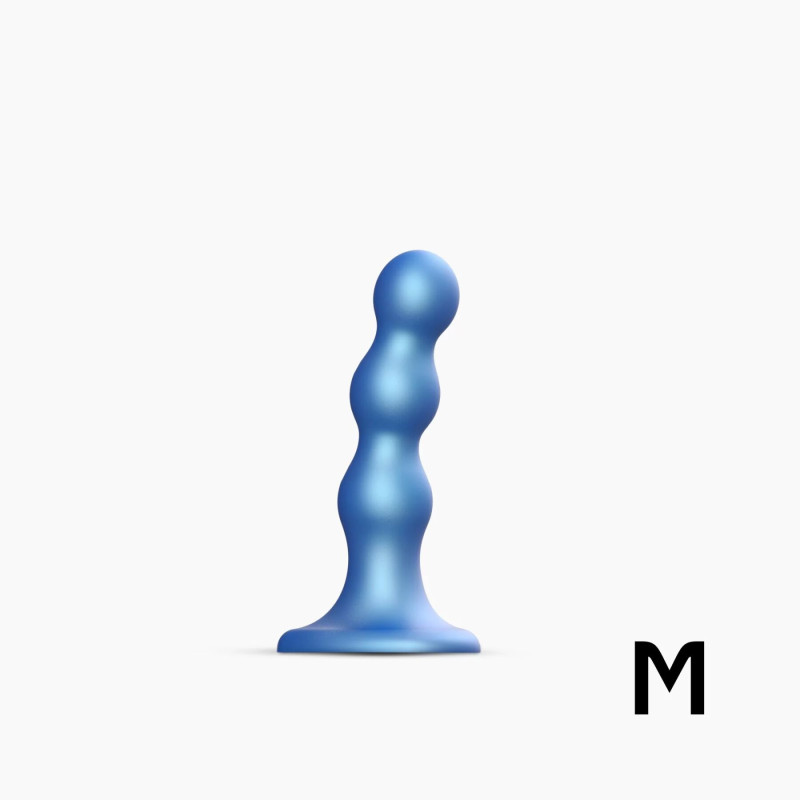 Насадка для страпону Strap-On-Me DILDO PLUG BALLS BLEU METALLIC - M