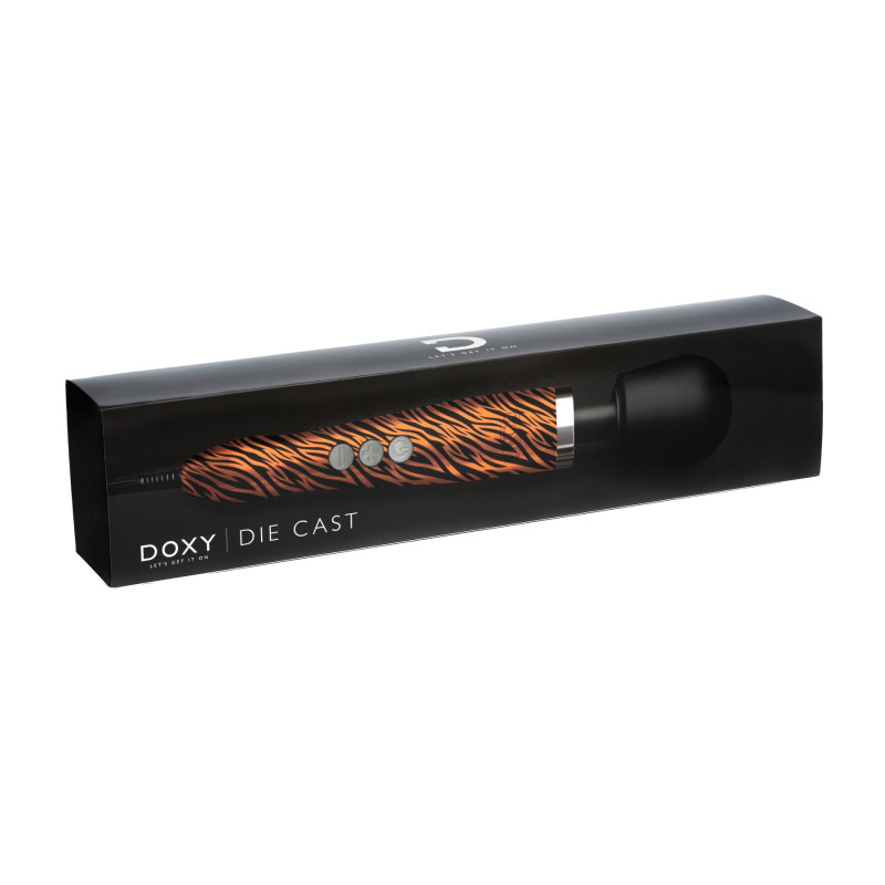 Вібромасажер DOXY Die Cast TIGER, потужний, живлення 220В, металевий корпус