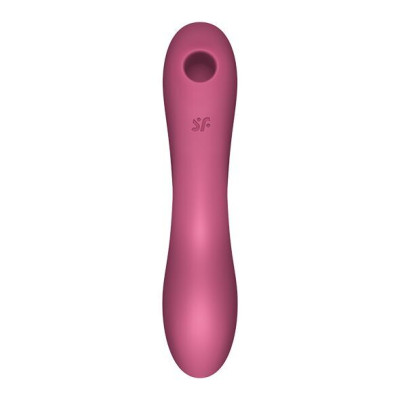 Вакуумний стимулятор із вібрацією Satisfyer Curvy Trinity 3 Red (м'ята упаковка)