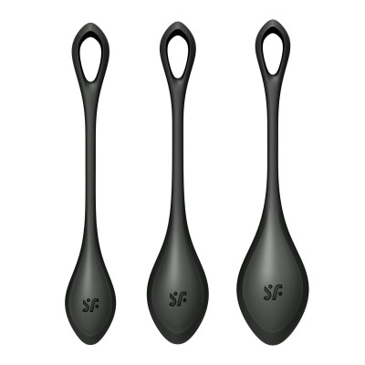 Набір йоні намистин Satisfyer Yoni Power 2 Black, діаметр 2-2,5-3см, вага 22-44-73гр (м'ята упаковка)