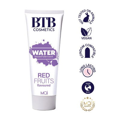Лубрикант на водній основі BTB FLAVORED RED FRUITS з ароматом червоних фруктів (100 мл)