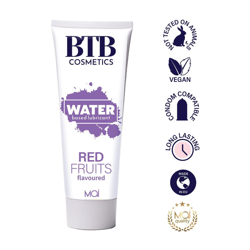 Лубрикант на водній основі BTB FLAVORED RED FRUITS з ароматом червоних фруктів (100 мл)
