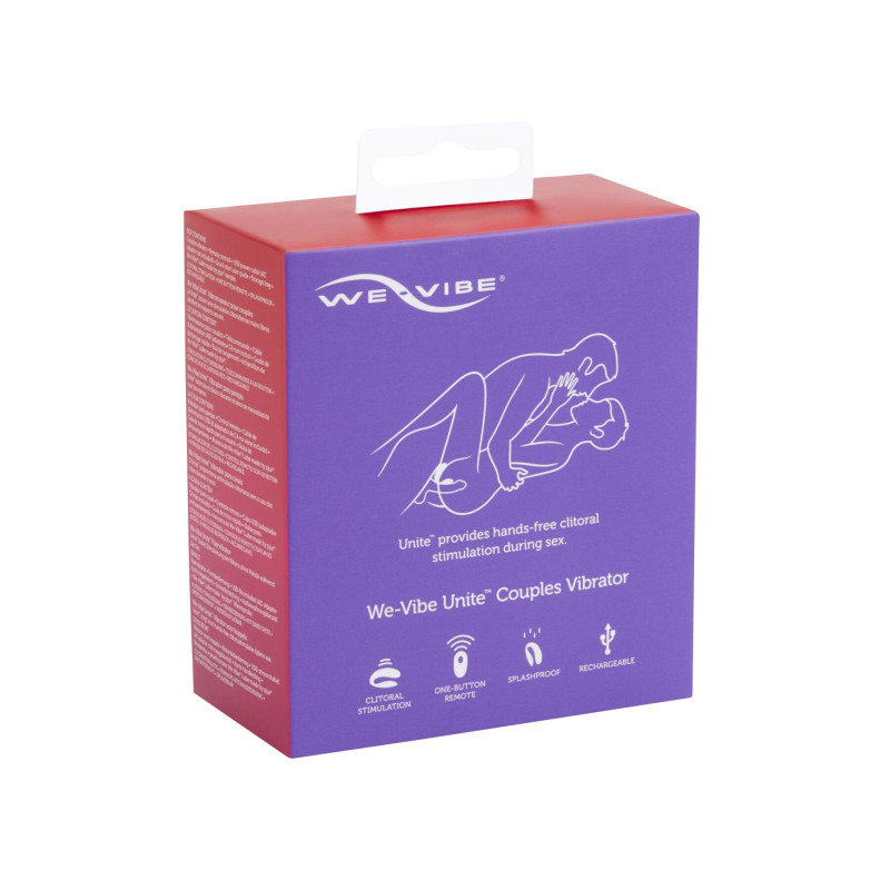 Вібратор для пар We-Vibe Unite Purple, однокнопковий пульт дистанційного керування