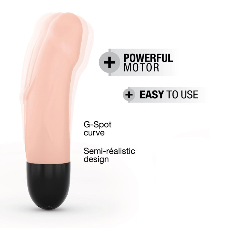 Вібратор Dorcel Real Vibration S Flesh 2.0, діам 3,7см, перезаряджаємий, для точки G