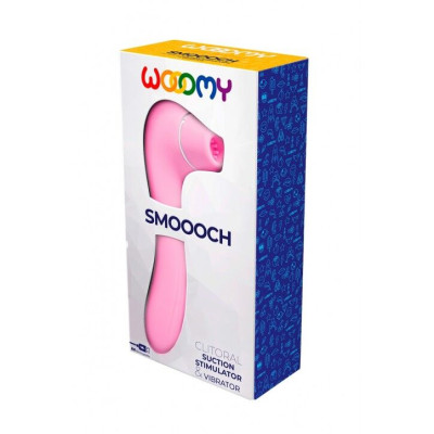 Вакуумний стимулятор з вібрацією Wooomy Smoooch Pink Clitoral Suction