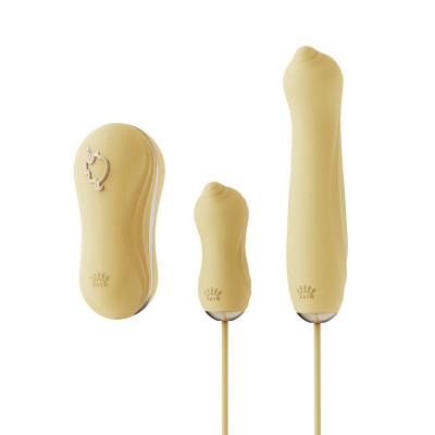 Набір 3 в 1 Zalo - UNICORN Set Yellow, віброяйце, пульсатор, вакуумний стимулятор