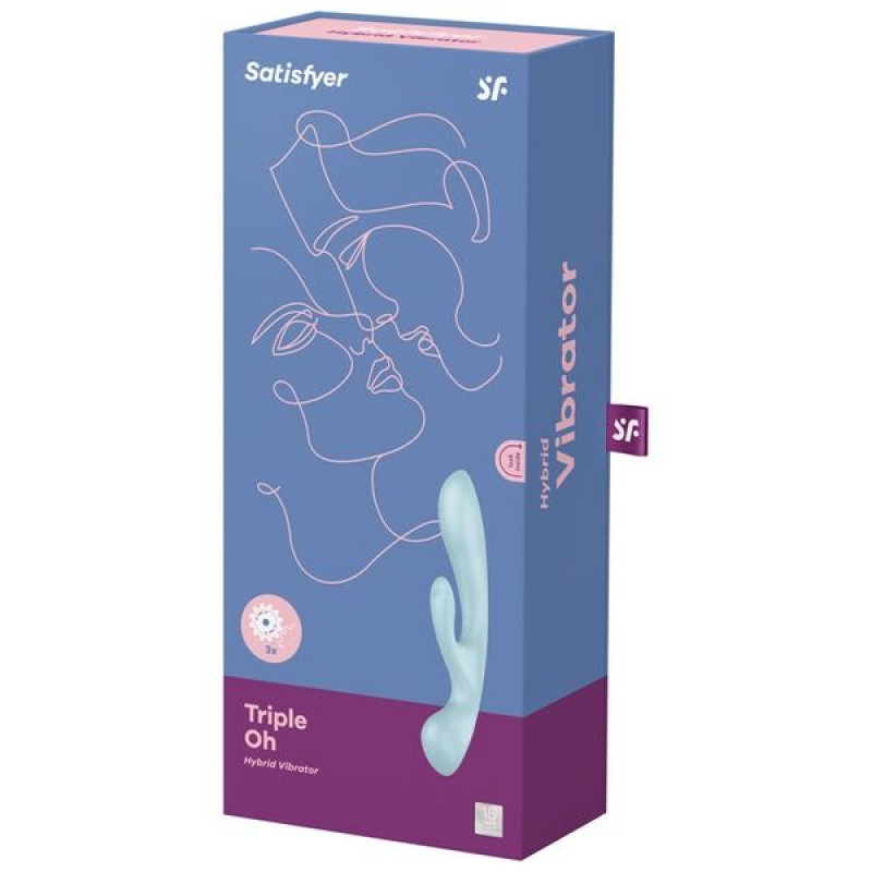 Вібратор-кролик Satisfyer Triple Oh Blue
