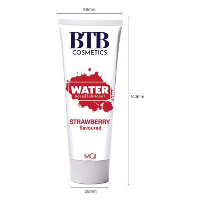 Лубрикант на водній основі BTB FLAVORED STRAWBERRY з ароматом полуниці (100 мл)
