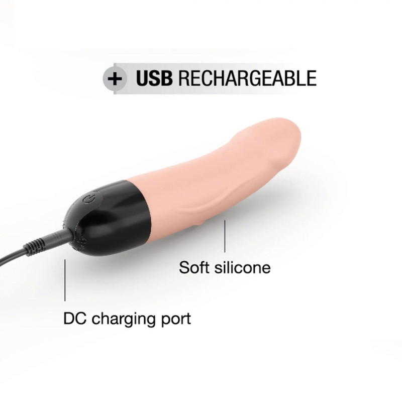Вібратор Dorcel Real Vibration S Flesh 2.0, діам 3,7см, перезаряджаємий, для точки G