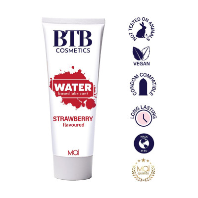 Лубрикант на водній основі BTB FLAVORED STRAWBERRY з ароматом полуниці (100 мл)