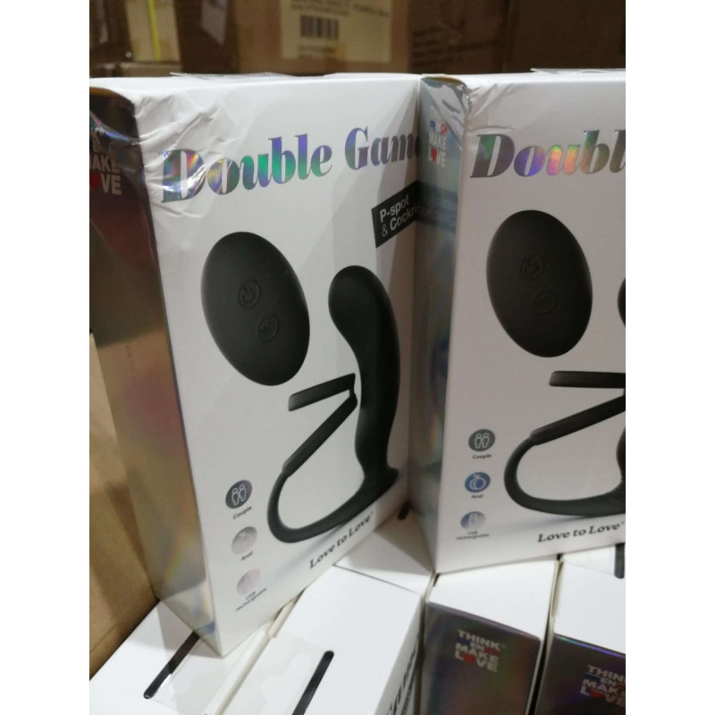 Вібромасажер простати Love To Love Double Game з подвійним ерекційним кільцем і пультом дистанційного керування (м'ята упаковка)