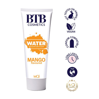 Лубрикант на водній основі BTB FLAVORED MANGO з ароматом манго (100 мл)