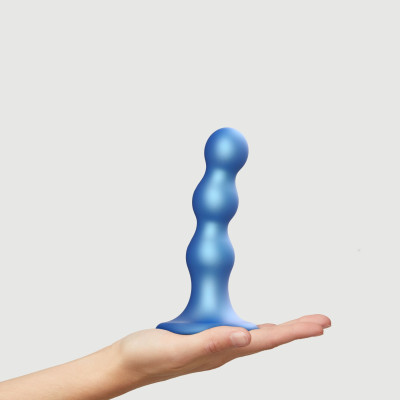 Насадка для страпону Strap-On-Me DILDO PLUG BALLS BLEU METALLIC - M