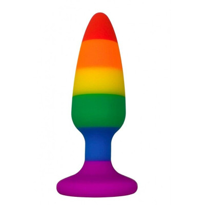 Анальна пробка Wooomy Hiperloo Silicone Rainbow Plug L Анальна пробка Wooomy Hiperloo Silicone Rainbow Plug L