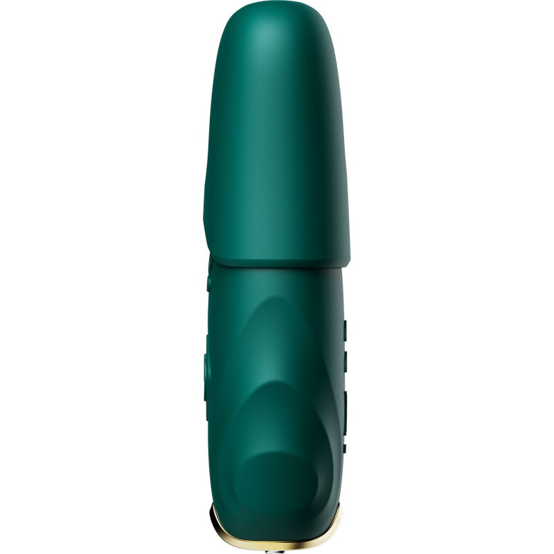 Смарт вібратор для грудей Zalo - Nave Turquoise Green, пульт дистанційного керування, робота через додаток