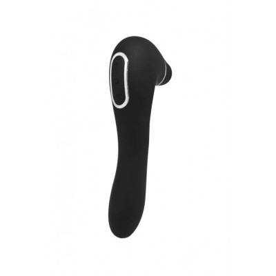 Вакуумний стимулятор з вібрацією Wooomy Smoooch Black Clitoral Suction