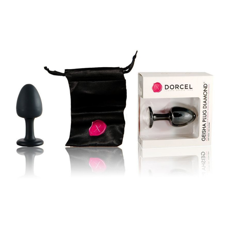 Анальна пробка Dorcel Geisha Plug Diamond M з кулькою всередині (м'ята упаковка)