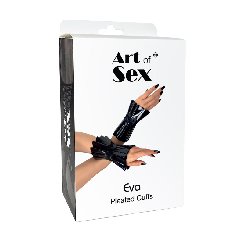 Плісовані манжети на руки Art of Sex - Eva, червоний колір