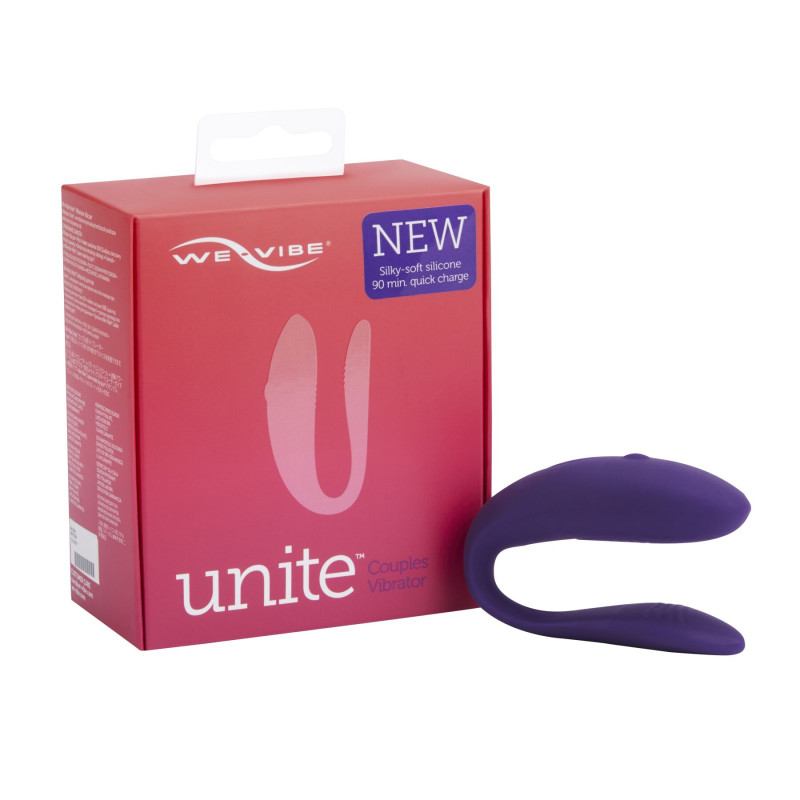 Вібратор для пар We-Vibe Unite Purple, однокнопковий пульт дистанційного керування