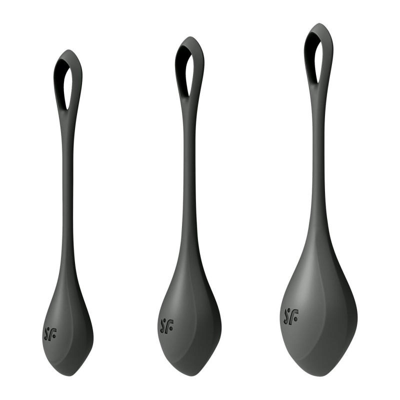 Набір йоні намистин Satisfyer Yoni Power 2 Black, діаметр 2-2,5-3см, вага 22-44-73гр (м'ята упаковка)