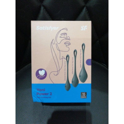 Набір йоні намистин Satisfyer Yoni Power 2 Black, діаметр 2-2,5-3см, вага 22-44-73гр (м'ята упаковка)