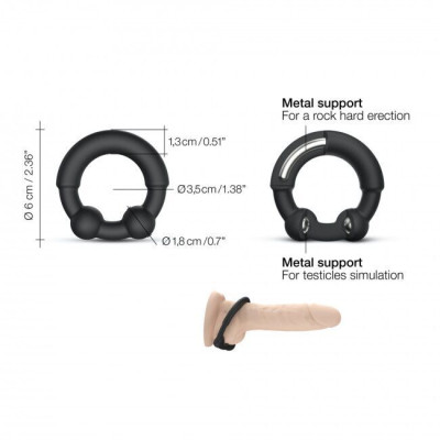 Ерекційне кільце з металевими вставками Dorcel STRONGER RING (м'ята упаковка)