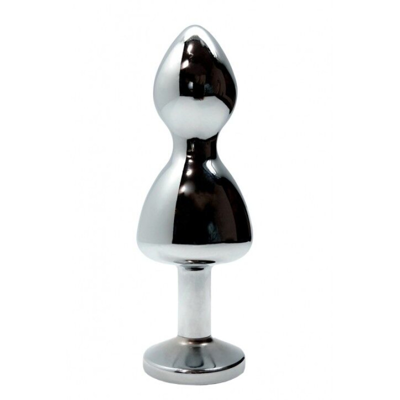 Анальна пробка Wooomy Lollypop Double Ball Metal Plug Blue L