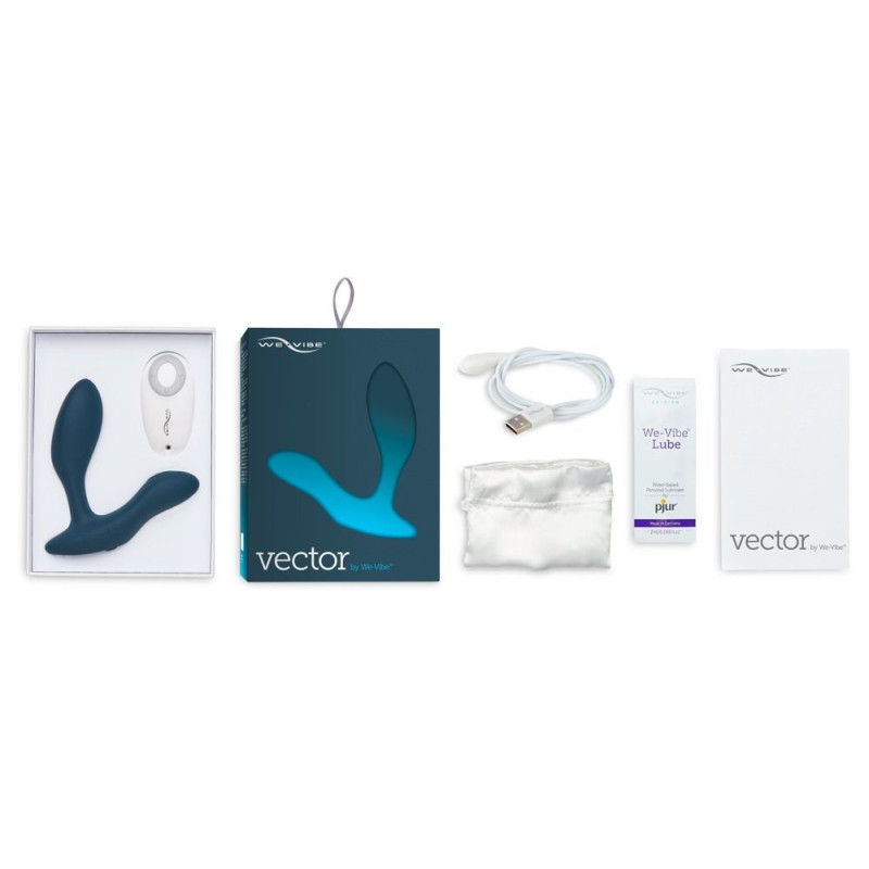 Смарт-вібромасажер простати We-Vibe Vector з пультом дистанційного керування, регульований кут нахилу