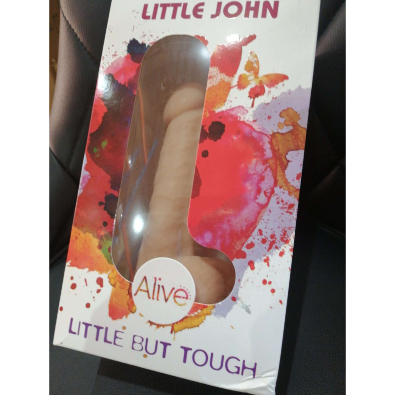 Фалоімітатор з присоскою Alive Little John, діаметр 3,5см, ПВХ, об'ємна головка (м'ята упаковка)