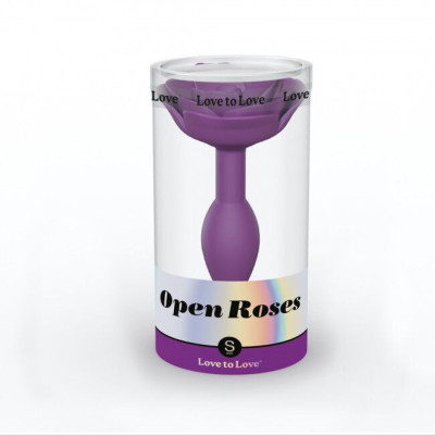 Анальна пробка Love To Love OPEN ROSES S SIZE - PURPLE RAIN (діаметр 3 см) (м'ята упаковка)