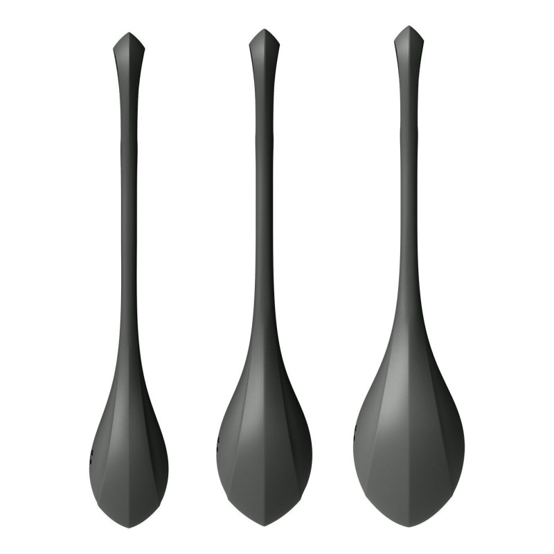 Набір йоні намистин Satisfyer Yoni Power 2 Black, діаметр 2-2,5-3см, вага 22-44-73гр (м'ята упаковка)