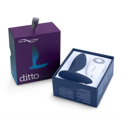 Анальна смарт-вібропробка We-Vibe Ditto Moonlight Blue з пультом ДУ