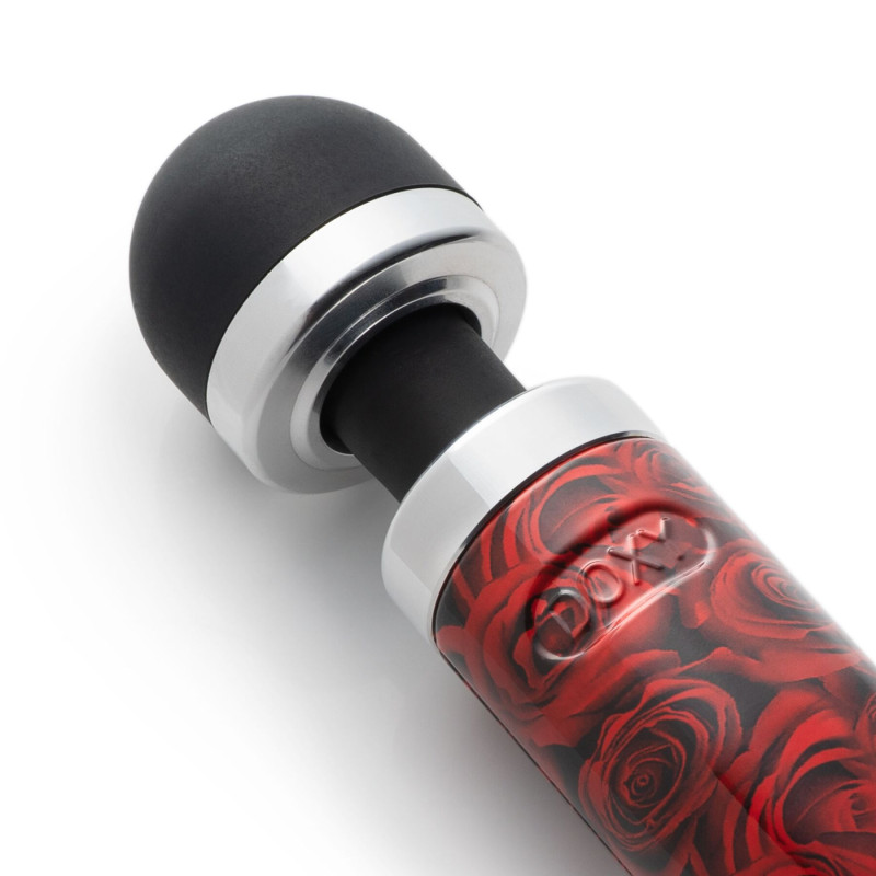 Вібромасажер DOXY Die Cast 3R ROSE PATTERN, дуже потужний, живлення 220В, металевий корпус