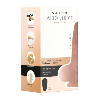 Фалоімітатор Addiction - Naked Thrusting Dong, з пульсацією та пультом