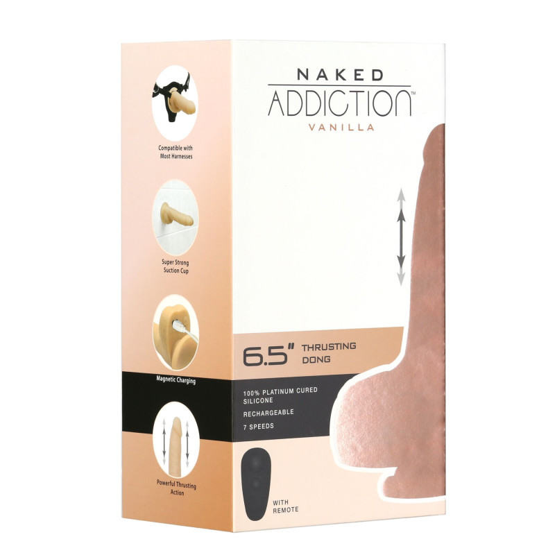 Фалоімітатор з пульсацією (поштовхами) Addiction Naked 6.5"