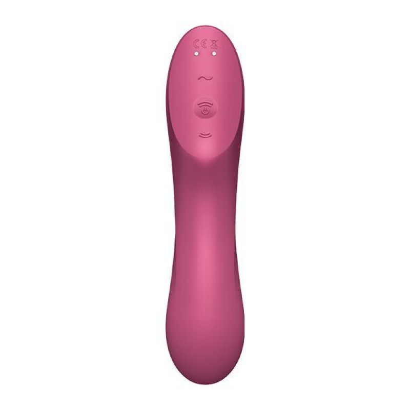 Вакуумний стимулятор із вібрацією Satisfyer Curvy Trinity 3 Red (м'ята упаковка)