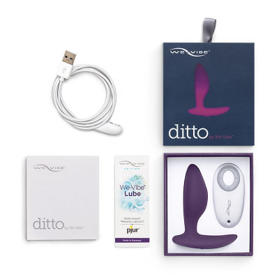 Анальна смарт-вібропробка We-Vibe Ditto Purple з пультом ДУ