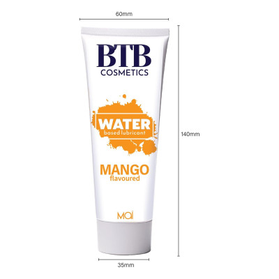 Лубрикант на водній основі BTB FLAVORED MANGO з ароматом манго (100 мл)