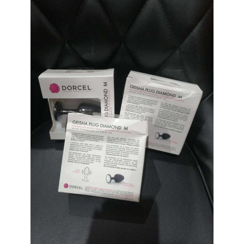 Анальна пробка Dorcel Geisha Plug Diamond M з кулькою всередині (м'ята упаковка)