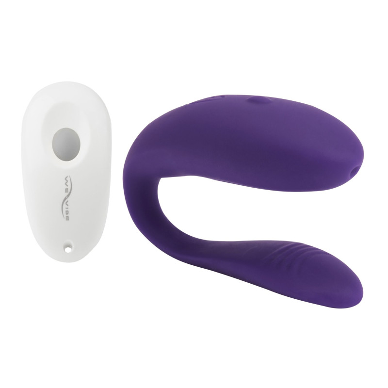Вібратор для пар We-Vibe Unite Purple, однокнопковий пульт дистанційного керування