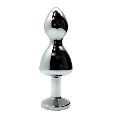 Анальна пробка Wooomy Lollypop Double Ball Metal Plug Red L