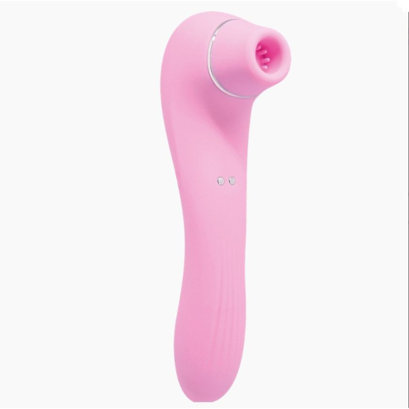 Вібратор і вакуумний кліторальний стимулятор Alive Midnight Quiver Pink - секс-іграшка 2в1