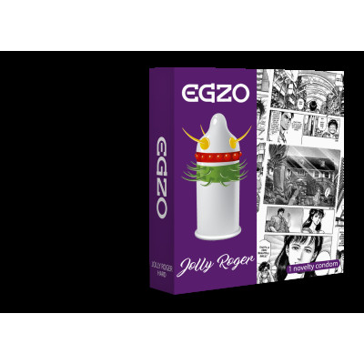 Насадка на член EGZO Jolly Roger (презерватив з вусиками)